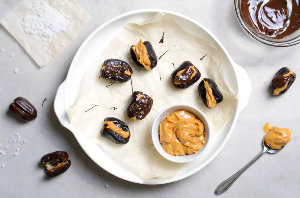 Nut Butter Stuffed Dates - Plant-Based High Protein Meals