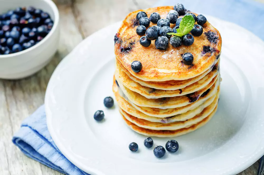 Blueberry Pancakes -  Homemade Pancake Recipe